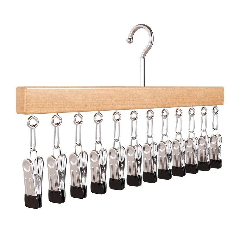 Super Perchas de Madera y Metal INOX - Alta Resistencia