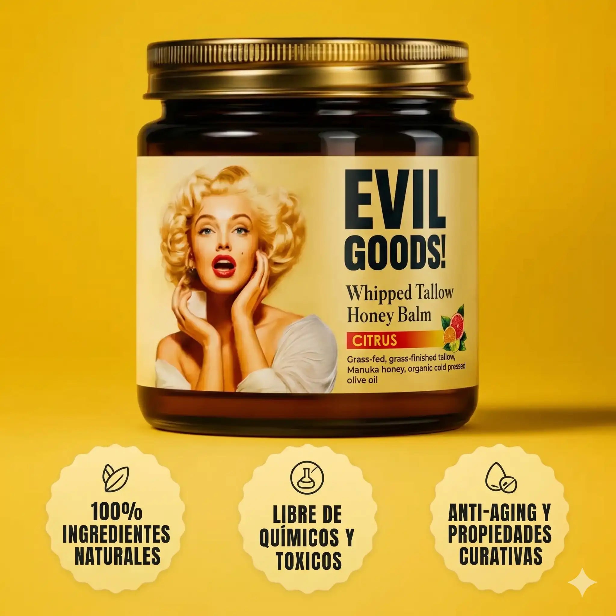 EVIL GOODS® – Crema de Sebo de Res y Miel de Manuka