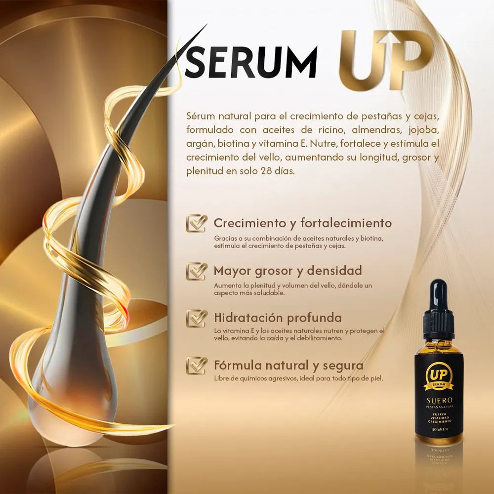 SERUM UP - Alargamiento de Cejas + Mascarilla facial gratis!