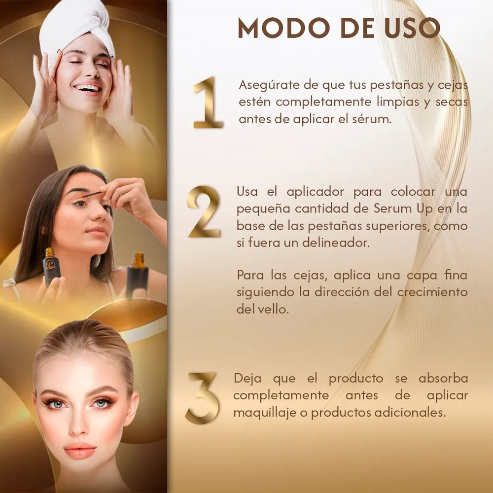 SERUM UP - Alargamiento de Cejas + Mascarilla facial gratis!
