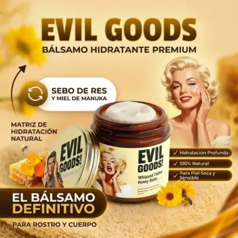 EVIL GOODS® – Crema de Sebo de Res y Miel de Manuka