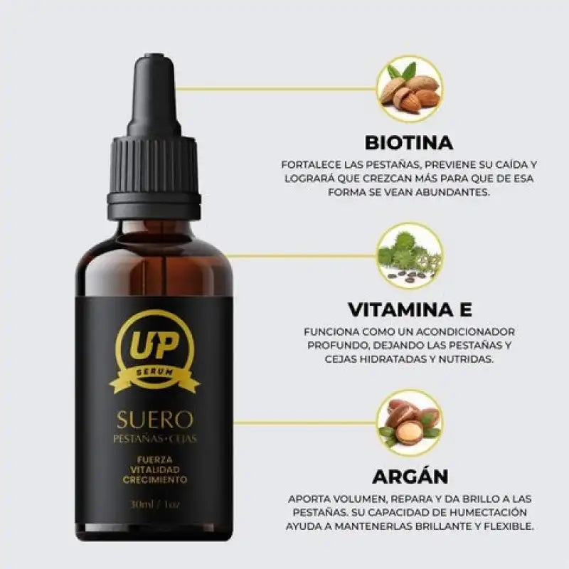 SERUM UP - Alargamiento de Cejas + Mascarilla facial gratis!