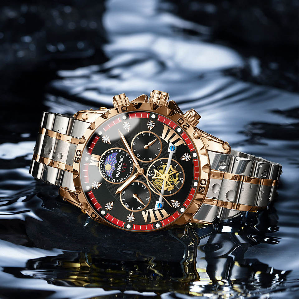 Reloj BINBOND Luxury - ACUATICO ACERO INOX